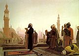 Jean-Leon Gerome - Prayer in Cairo painting